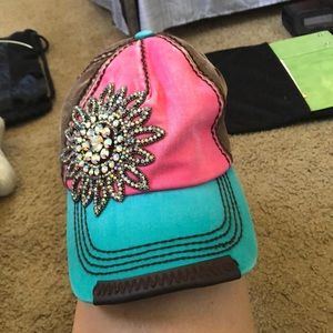 Olive and pique trucker/baseball cap